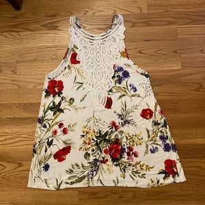 Anthropologie size small floral sleeveless top